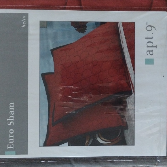 New Eurosham in brick color with dark grey border.100%cotton, 100% poly fill. - Picture 3 of 6